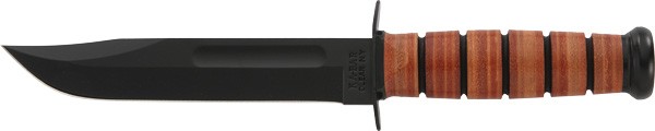 KA-BAR FIGHTING/UTILITY KNIFE - 7" W/LEATHER SHEATH US ARMY