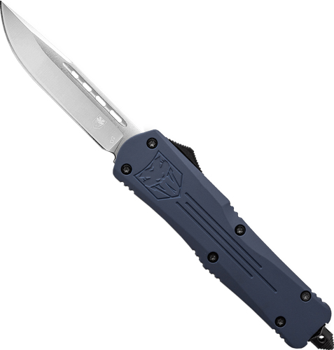 COBRATEC SMALL FS3 OTF NYPD – BLUE 3″ D2 DROP POINT | USA Gun Store