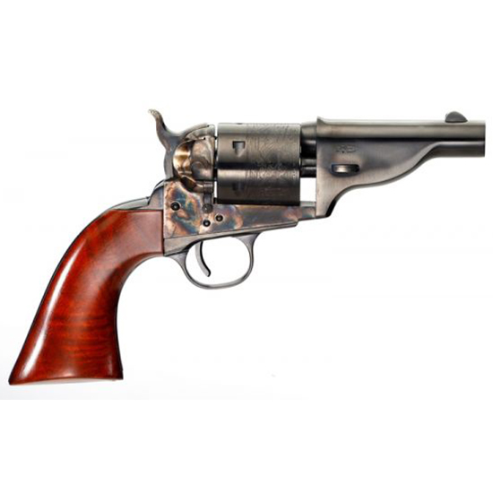 Taylors & Company 550958 The Hickok Open-Top 38 Special Caliber With 3.50″ Blued Finish Barrel, 6rd Capacity Blued Finish Cylinder, Color Case Hardened Finish Steel Frame & Walnut Army Size Grip | USA Gun Store