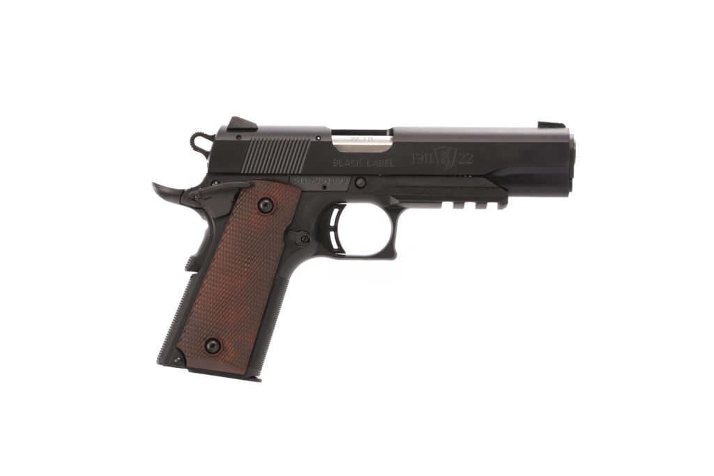 BROWNING 1911-22 22LR FS – 4.25″ MATTE BLACK/BROWN GRIPS | USA Gun Store
