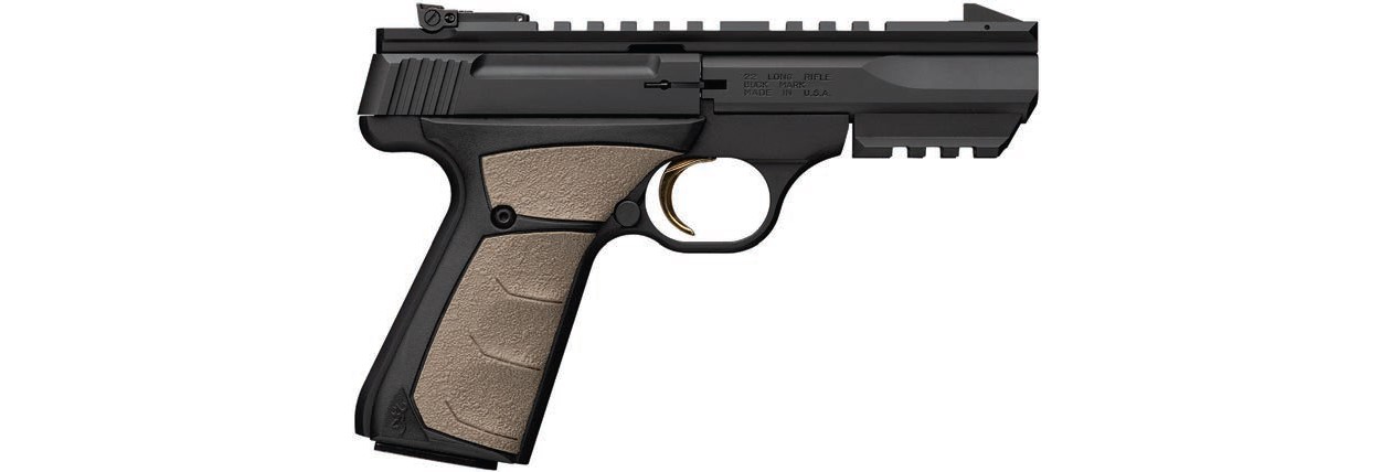 BROWNING BUCKMARK BLK LBL 22LR BK/FDE # | USA Gun Store