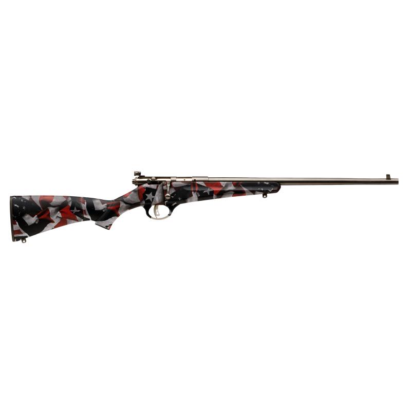Savage Arms 13801 Rascal Youth 22 LR 1rd 16.12″ Matte Blued Barrel, Matte Blued Carbon Steel Receiver, American Flag Synthetic Stock, Right Hand | USA Gun Store