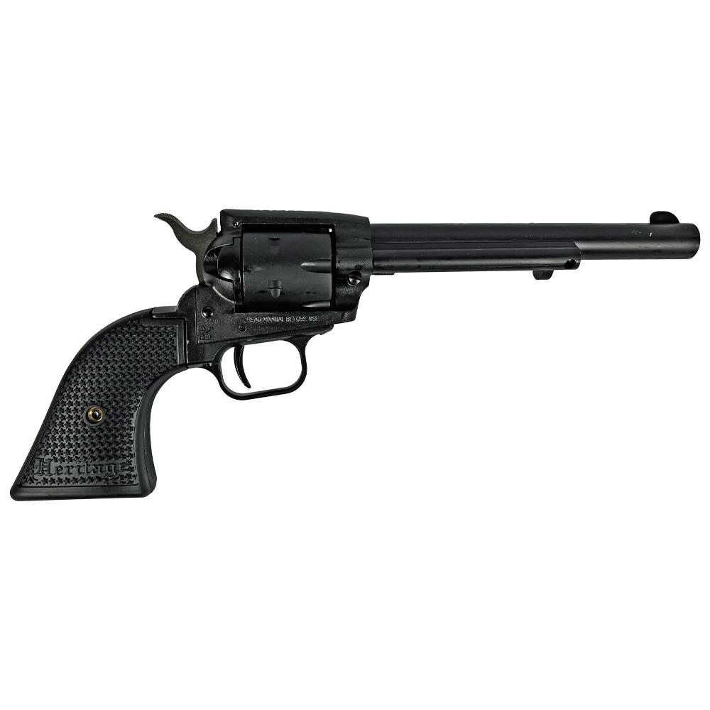 Heritage Rough Rider Steel Frame Revolver 22 LR. 6.5 In. Black Satin 6 Rd. | USA Gun Store