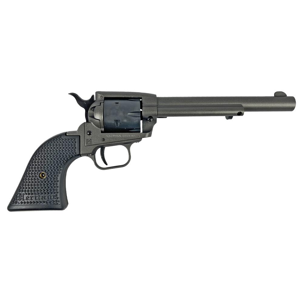 Heritage Rough Rider Steel Frame Tungsten Cerakote Handgun .22 LR 6rd Capacity 6.5″ Barrel Polymer Black | USA Gun Store