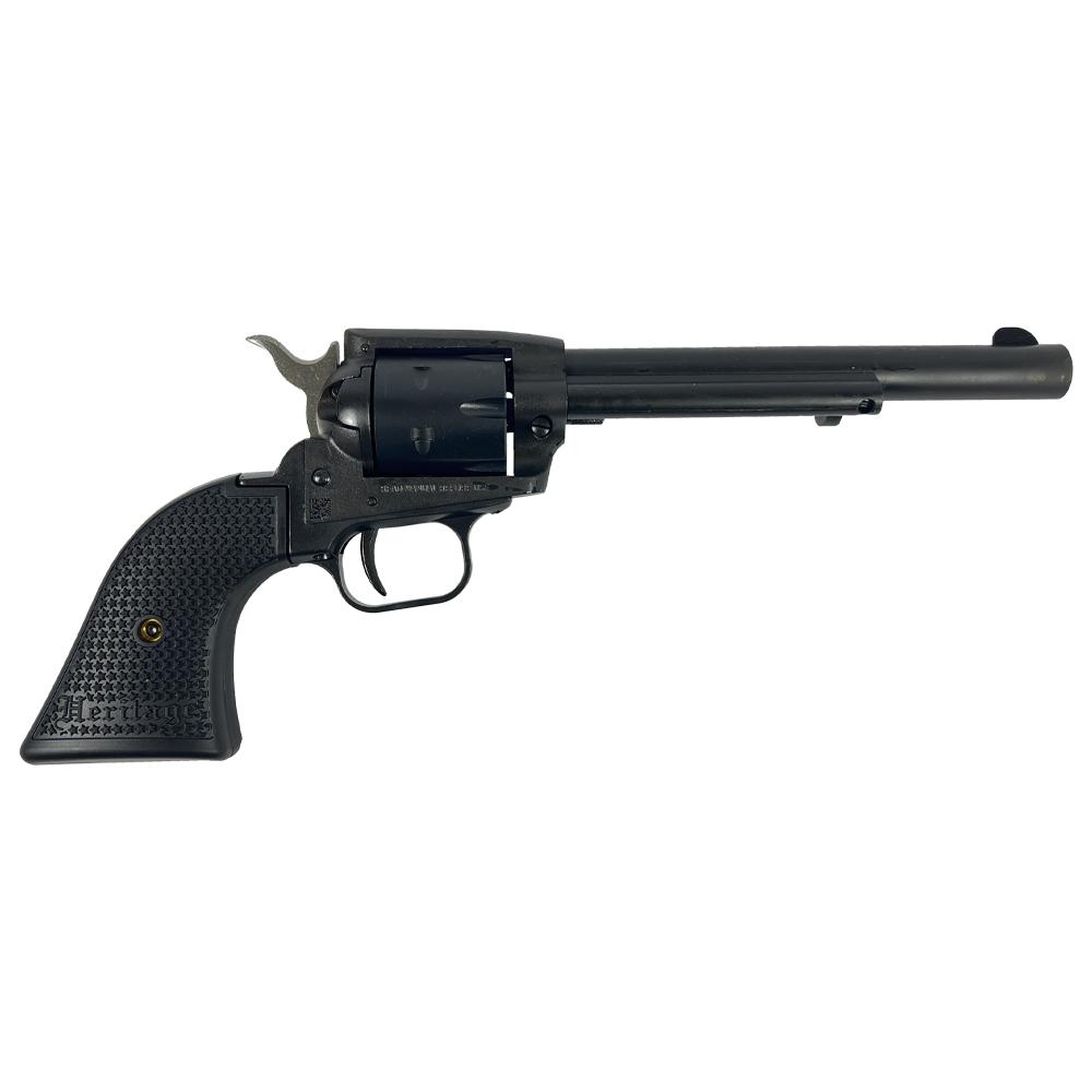 HERITAGE 22LR/22WMR BLACK – 6.5″ STEEL FRAME POLYMER GRIP | USA Gun Store
