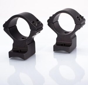 Talley Lightweight Alloy Scope Mount Combo 1" Remington 700-721-722-725-40X Med LA 20MOA Black
