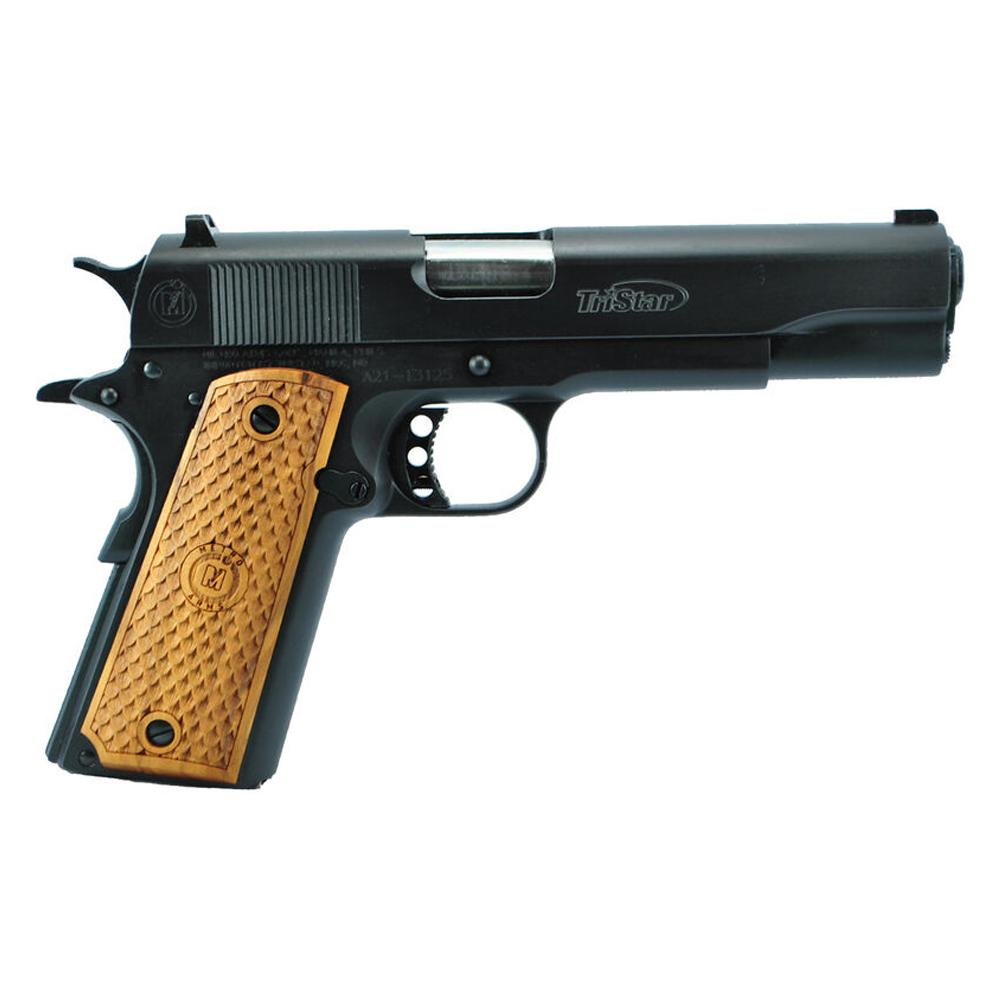 TRISTAR American Classic Govt 1911 9mm 5″ 8rd Pistol – Blued / Wood Grips