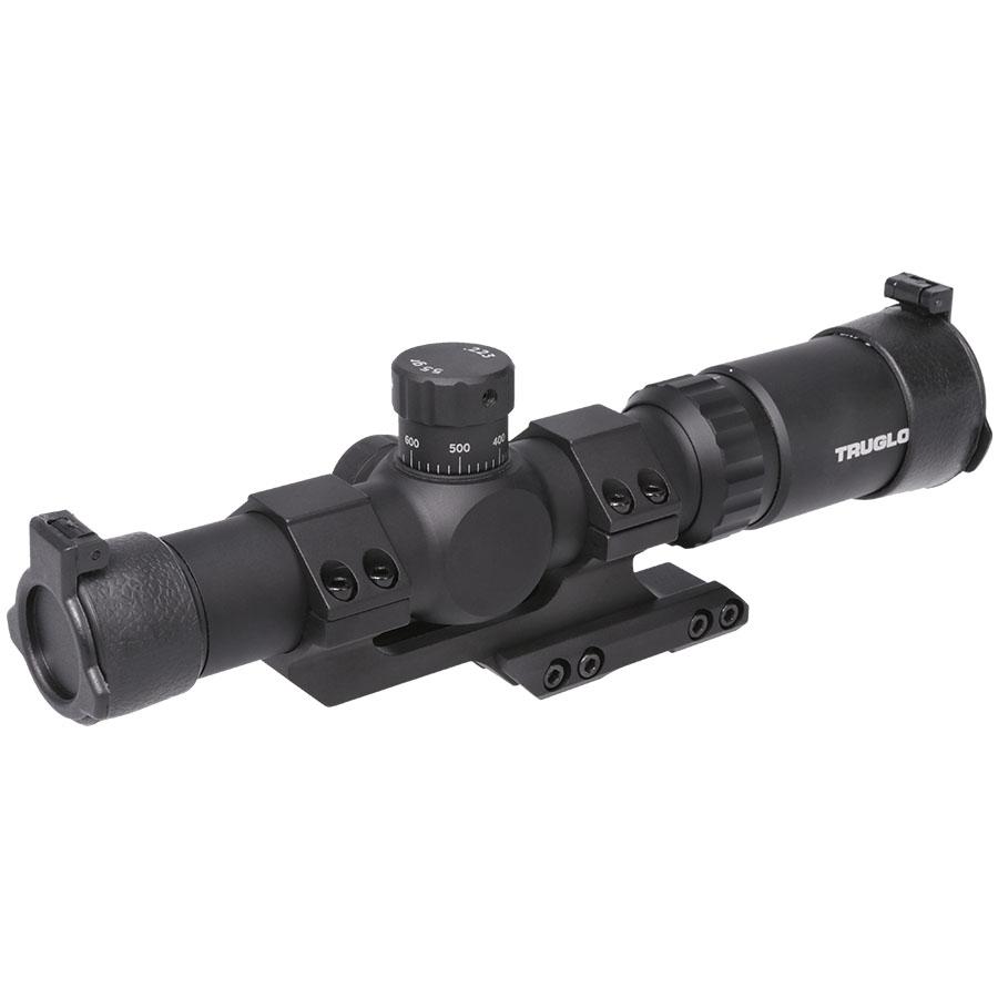 Truglo TG8516TL Tru-Brite 30 1-6x 24mm Objective Wide FOV 30mm Tube Black Matte Finish Illuminated Duplex Mil-Dot | USA Gun Store