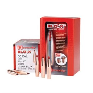 ELD-X 30 CAL (0.308'') 212GR POLYMER TIPPED BOAT TAIL 100/BOX