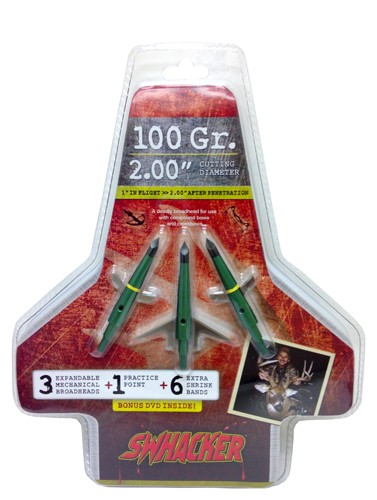 Swhacker 2 Blade Broadheads 100 Gr. 2 In. 3 Pk. | USA Gun Store