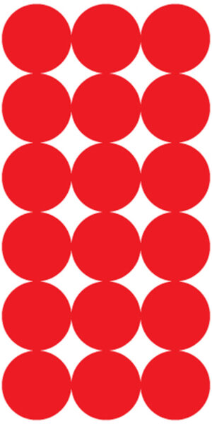 Pro-Shot P432M SplatterShot Repair Pasters Red 1" Self-Adhesive 432 Pasters