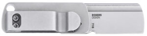 CRKT 7118 Box Key EDC 1.24" Folding Plain Stonewashed 12C27 Sandvik SS Blade, Stainless Steel Handle