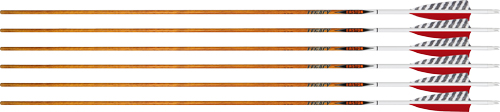 EASTON ARROW 6.5 CARBON LEGACY - 600 4" FEATHER LEFT HELI. 6PK