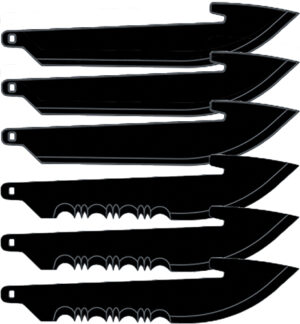 OUTDOOR EDGE 2.5" REPLACEMENT - BLADES 6-PACK DROP PNT COMBO