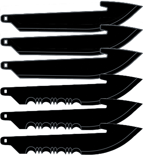 OUTDOOR EDGE 2.5" REPLACEMENT - BLADES 6-PACK DROP PNT COMBO