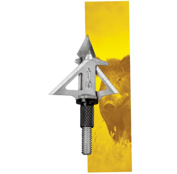 SIK 3-Blade Mechanical F3CB Crossbow Broadhead – Silver and Black