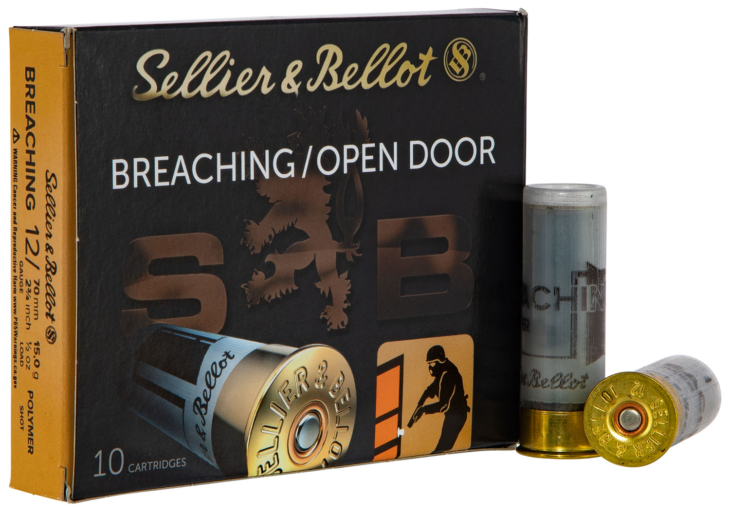 Sellier & Bellot SB12BR Breaching 12Gauge 2.75" 1/2oz 10 Per Box/25 Case