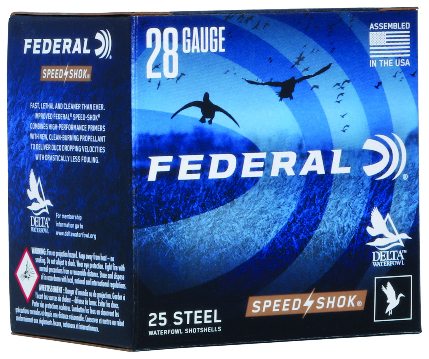 Federal WF2836 Speed-Shok 28Gauge 2.75" 5/8oz 6Shot 25 Per Box/10 Case