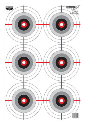 Birchwood Casey 37063 EZE-Scorer  Bullseye Paper 12" x 18" Black/White Pkg of 100