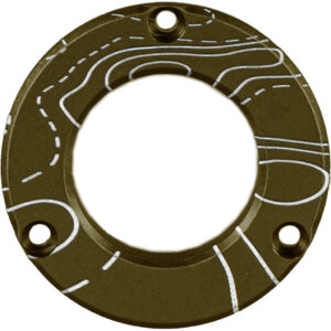 Axcel Driver Hubcap Tactical BH Green w/Engraving Topographical Map Pattern