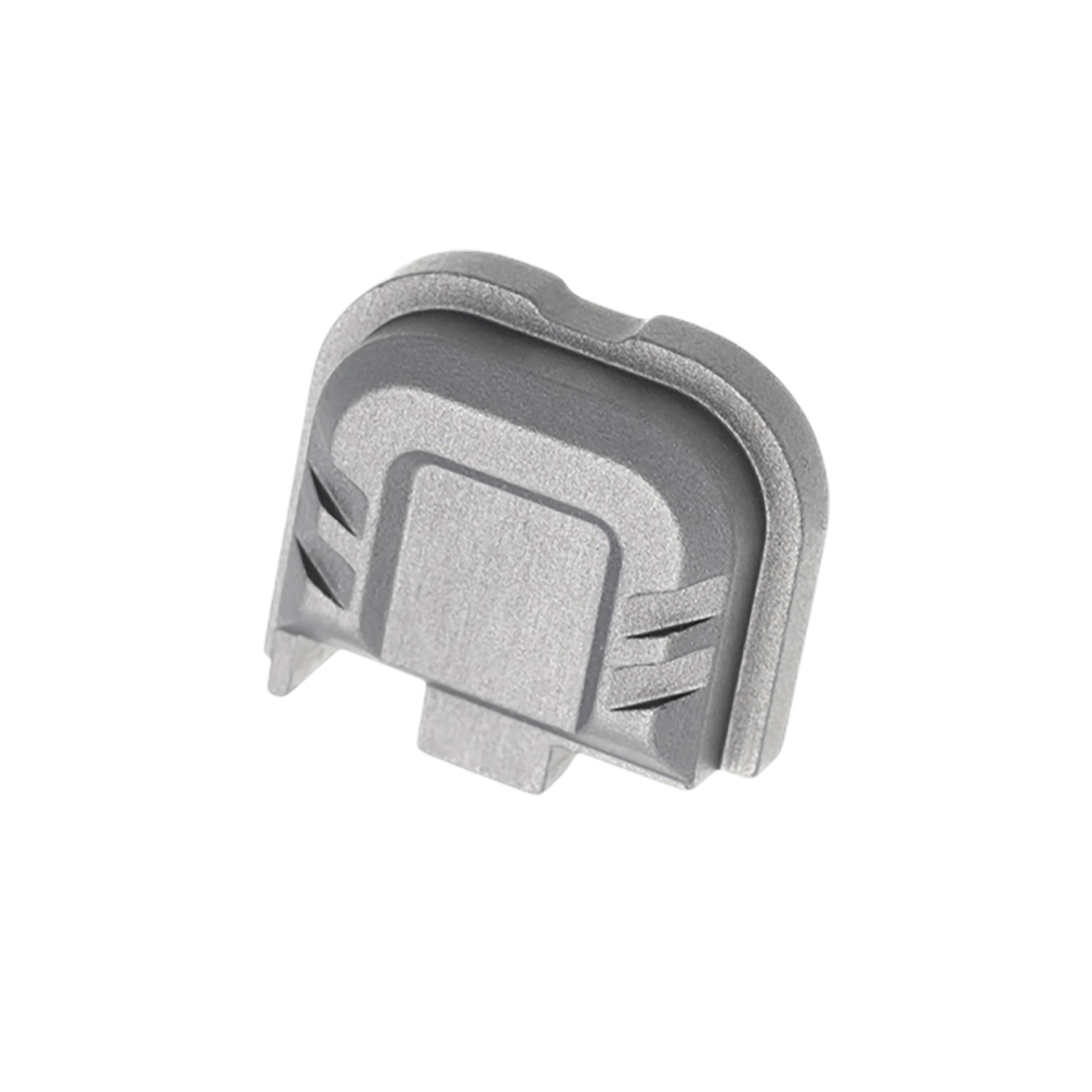 Tyrant CNC TDG43X48SPGREY Slide Cover Plate Chevron Design Glock 43x/48 Grey Aluminum