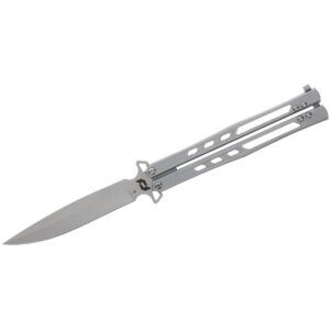 Schrade Alkymest Butterfly Folding Knife 4" Blade Silver