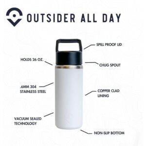 Outsider The All Day Water Bottle Green