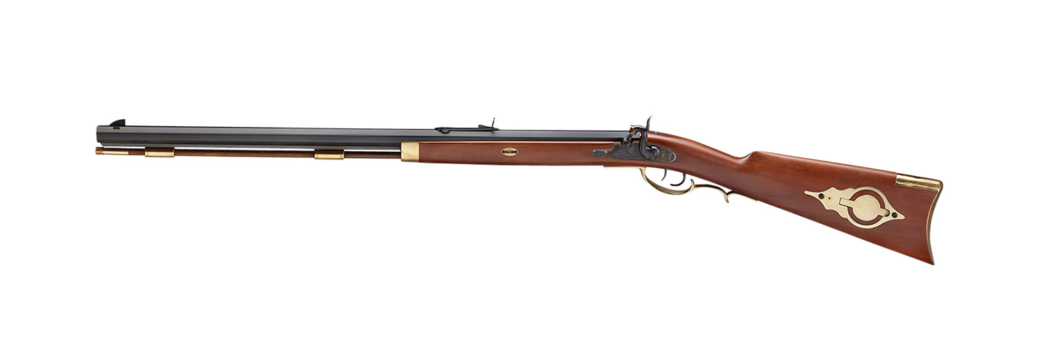 Taylors & Company 210109 Pedersoli Hawken Target 50 Cal Percussion 28" Blued Single Shot Octagon Barrel, Color Case Hardened Steel Receiver, Fixed Walnut Stock