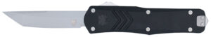 CobraTec Knives MBLKFSXGEN3TNS FS-X Gen III Medium 3" OTF Tanto Plain Stonewashed D2 Steel Blade, 4.68" Aluminum Handle