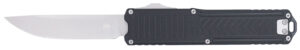 CobraTec Knives CTRNGBLKDNS Ranger  3.25" OTF Plain Stonewashed D2 Steel Blade, 4.75" Black Textured G10 Scales Handle
