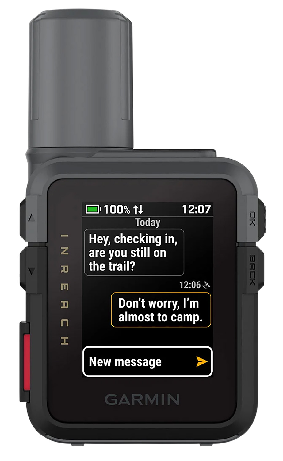 Garmin 0100338700 inReach Mini 3 Black/Gray Size Compact Sunlight-Readable/Transflective Color MIP Display