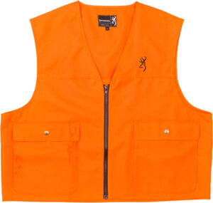 BROWNING JUNIOR SAFETY VEST - W/LOGO BLAZE ORANGE MEDIUM