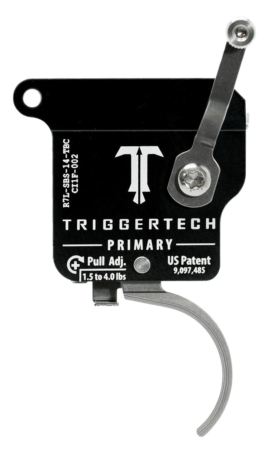 TriggerTech R7LSBS14TBC Primary Single-Stage Traditional Curved Trigger with 1.50-4 lbs Draw Weight for Remington 700 Left