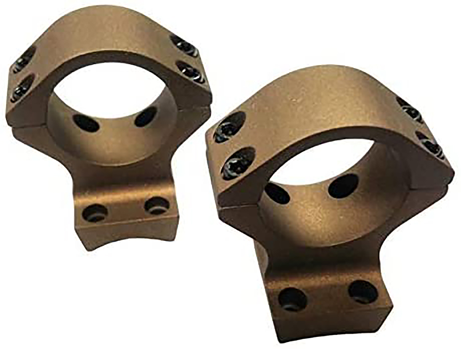 Talley HC840735 Scope Mount/Ring Combo  Burnt Bronze Aluminum 34mm Tube X-Bolt Medium Rings 0 MOA