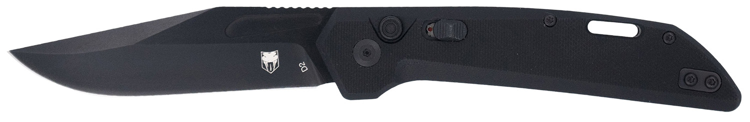 CobraTec Knives CTNAJBLK Naja 3.50" Folding Plain Black Powder Coated D2 Steel Blade, 4.75" Black G10 Scales Handle