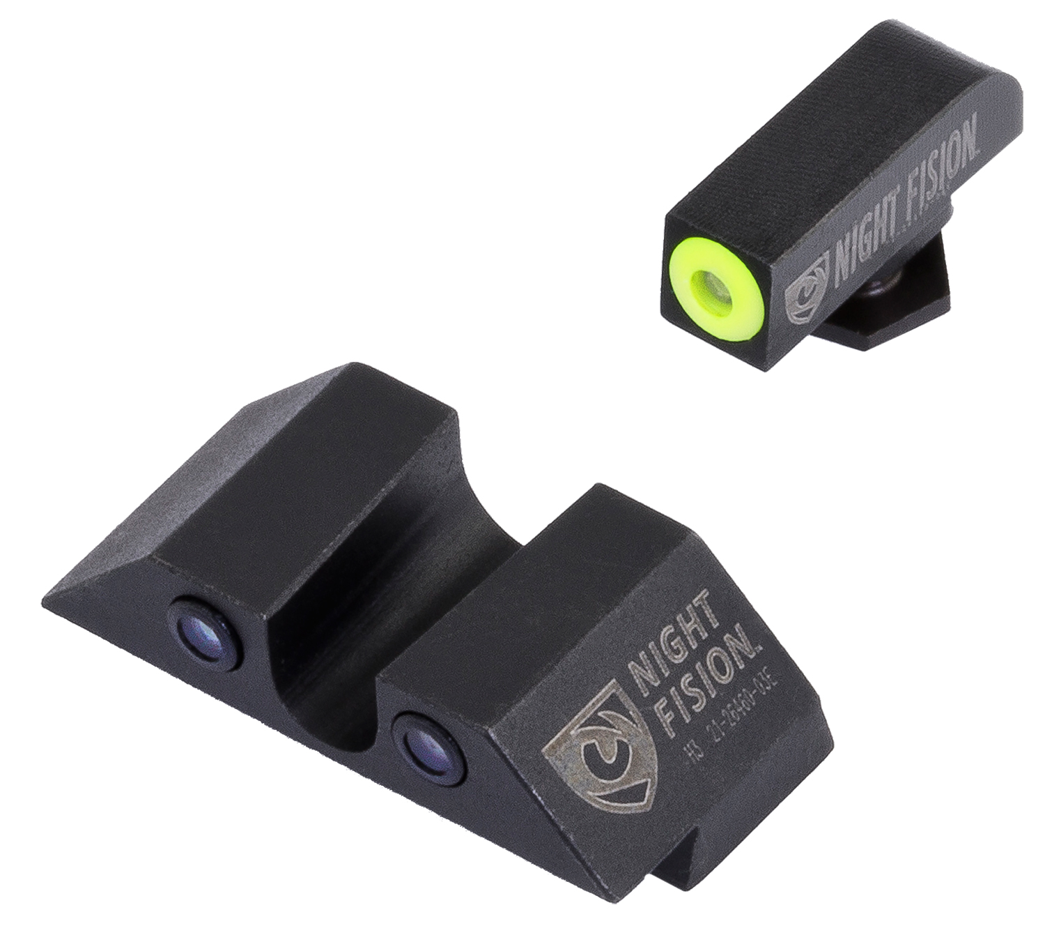 Night Fision GLK003007YGZ Tritium Night Sights For Glock Green Tritium Yellow Outline Front Sight- Green Tritium Black Outline Rear Sight Glock 42/43/43X