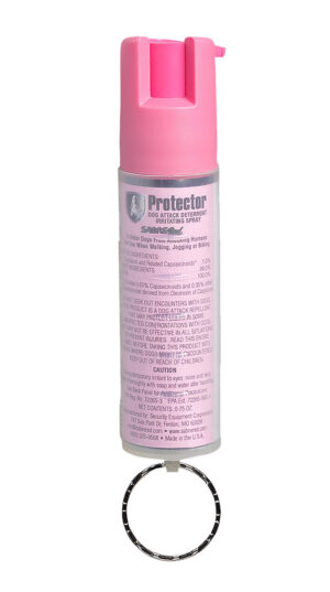 Sabre SRPNBCPKR02 Dog Spray  Capsaicin Range 12 ft 0.75 oz Pink Includes Key Ring