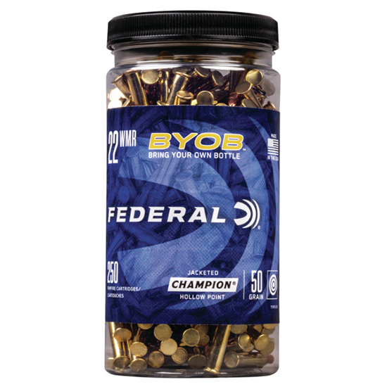 Federal .22 WMR 50gr JHP Brass – 250rd