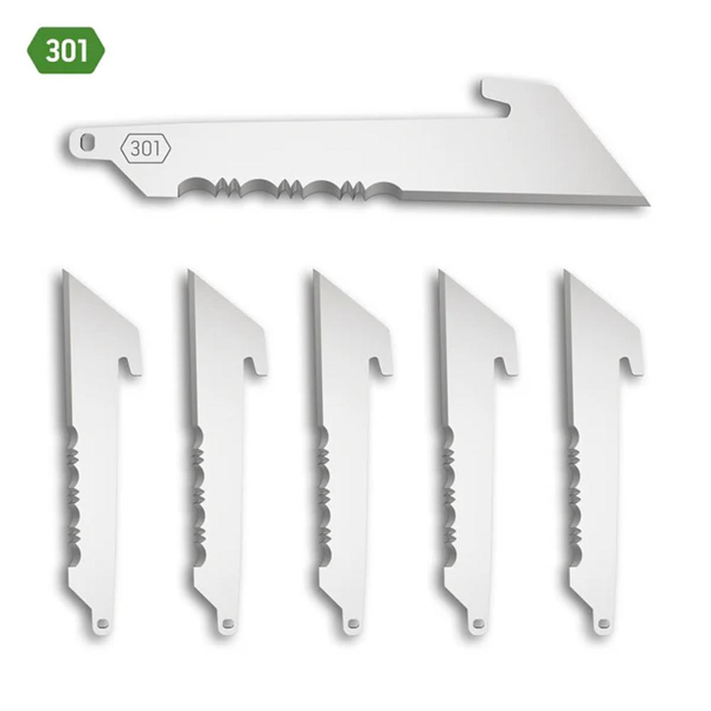 Outdoor Edge 3.0" Utility Blade Pack Half Serration 6/ct