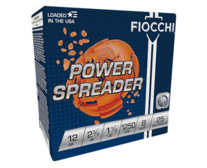 Fiocchi 12SSCX8 Exacta Target Power Spreader 12Gauge 2.75" 1 1/8oz 8Shot 25 Per Box/10 Case