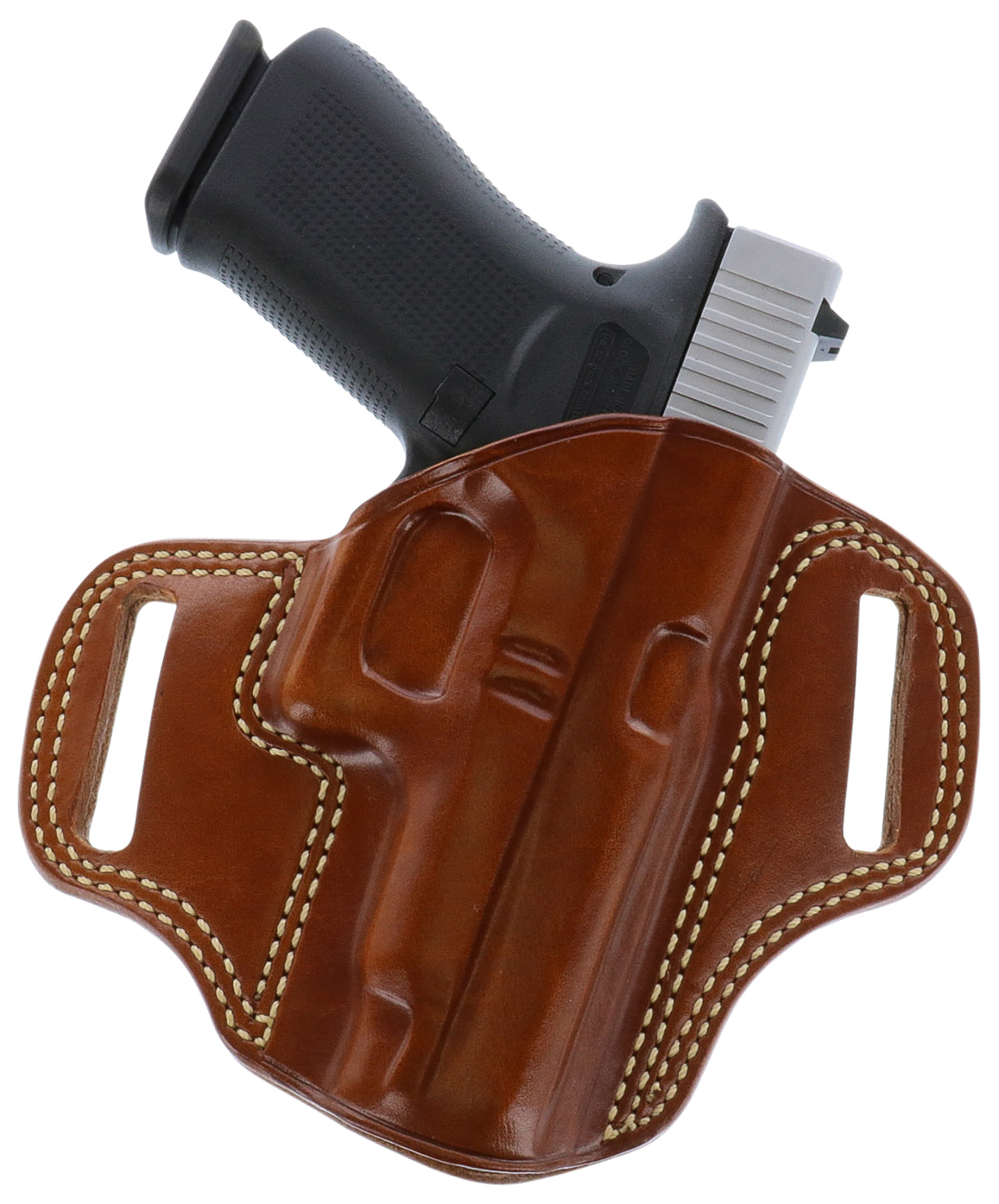 Galco CM270 Combat Master OWB Tan Leather Belt Slide Fits Browning Hi-Power/Springfield SA-35/Girsan MC P35/Match Right Hand