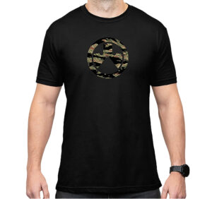Magpul MAG1292-001-L Tiger Stripe Icon  Black Cotton/Polyester Short Sleeve Large