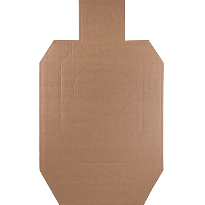 Action Target IDPACB100 IDPA Competition Torso Cutout Hanging Cardboard Brown 100Ct