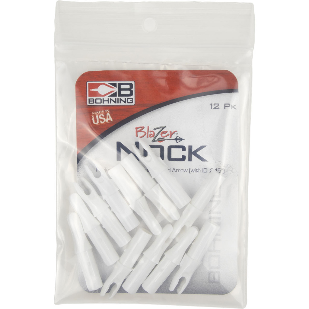 Bohning Blazer DoubleLock Nocks White 12 pk.