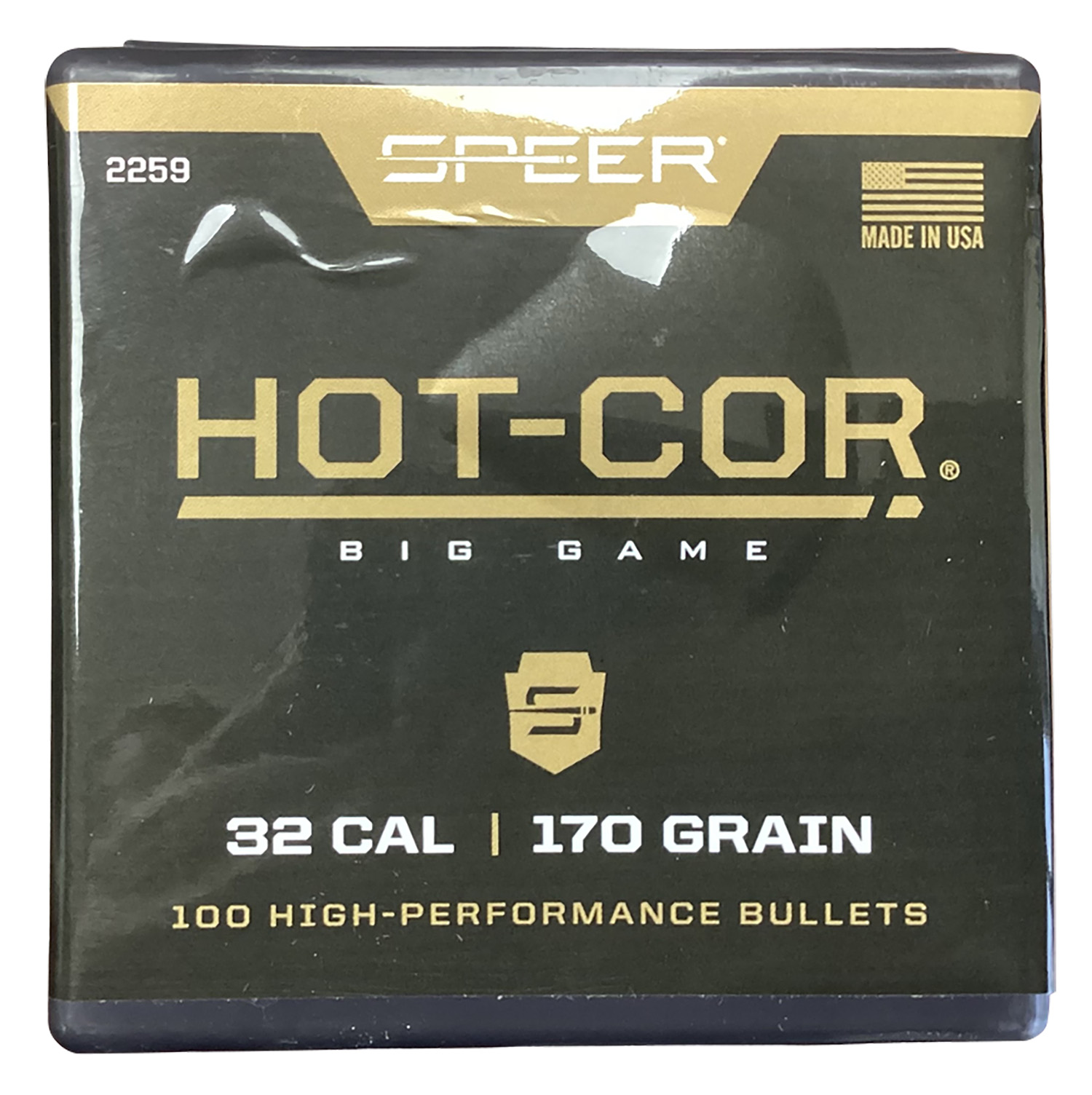 Speer 2259 Hot-Cor 32Cal 170gr Soft Point Flat Nose 100 Per Box/5 Case