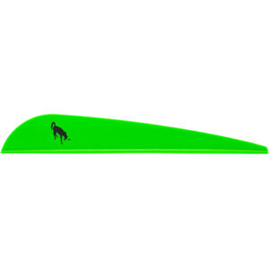 Bohning Bronco Vanes Neon Green 4 in. 100 pk.
