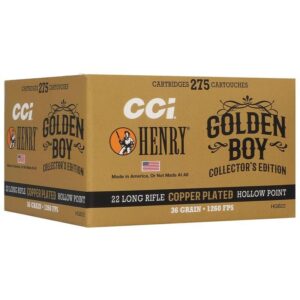 CCI Henry Golden Boy Edition Rimfire Ammunition .22 LR 36gr CPHP 1260 fps 275/ct