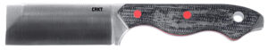 CRKT 4037 Razel  2.97" Fixed Plain Satin D2 Steel Blade/Weathered Resin Infused Fiber Handle Includes Sheath