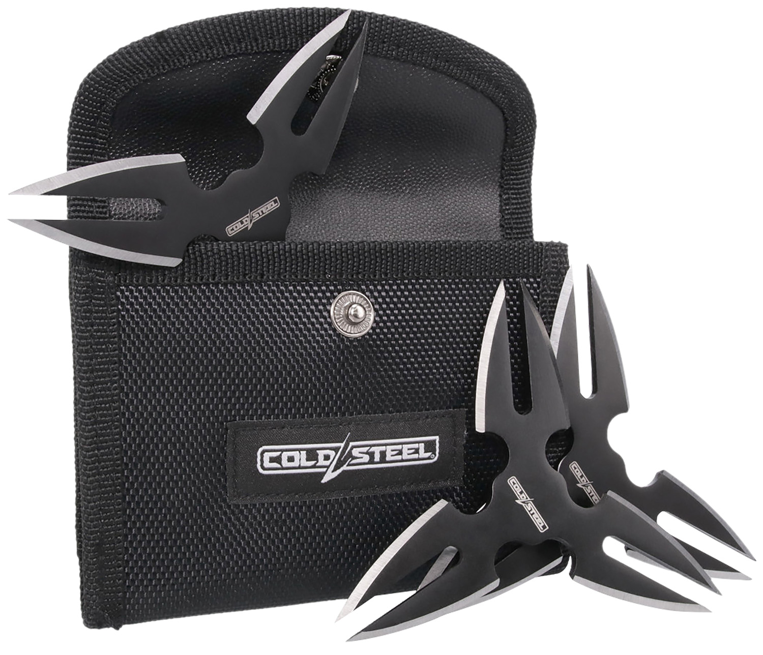 Cold Steel CSTH15STR3PK Throwing Stars Three 1.50" Black Oxide 420 Stainless Steel Blades Includes Sheath
