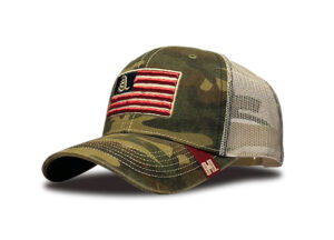 Hornady Gear 33300 Trucker  Camo American Flag Patch